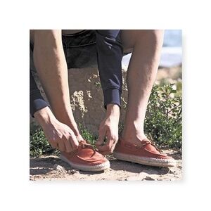 Hanks Brand 𖤐 Alpargatas Max Naranja Boat Shoe Espadrille 𖤐 Orange Suede 𖤐 42